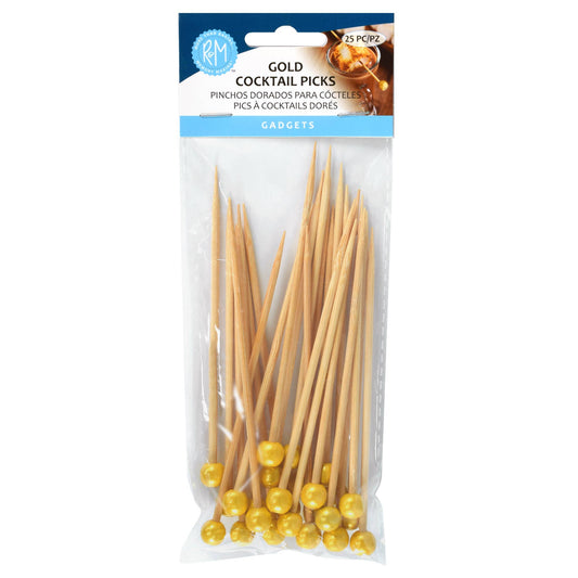 Gold Cocktail Picks Pk of 25