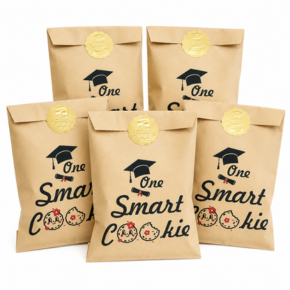 Graduation One Smart Cookie Bags With Stickers 6 Count