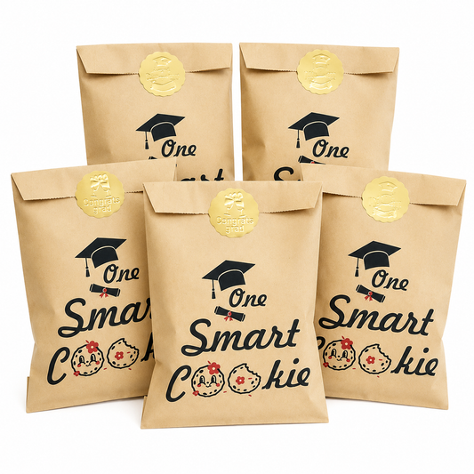 Graduation One Smart Cookie Bags With Stickers 6 Count