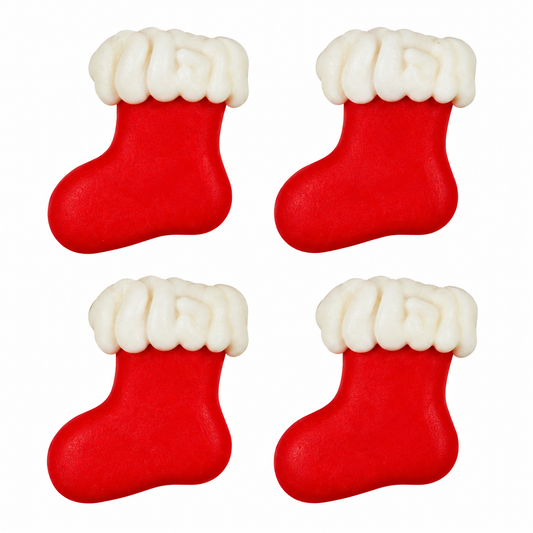 Christmas Stocking Royal Icing Decorations – 3/4 Inch, 10 Count