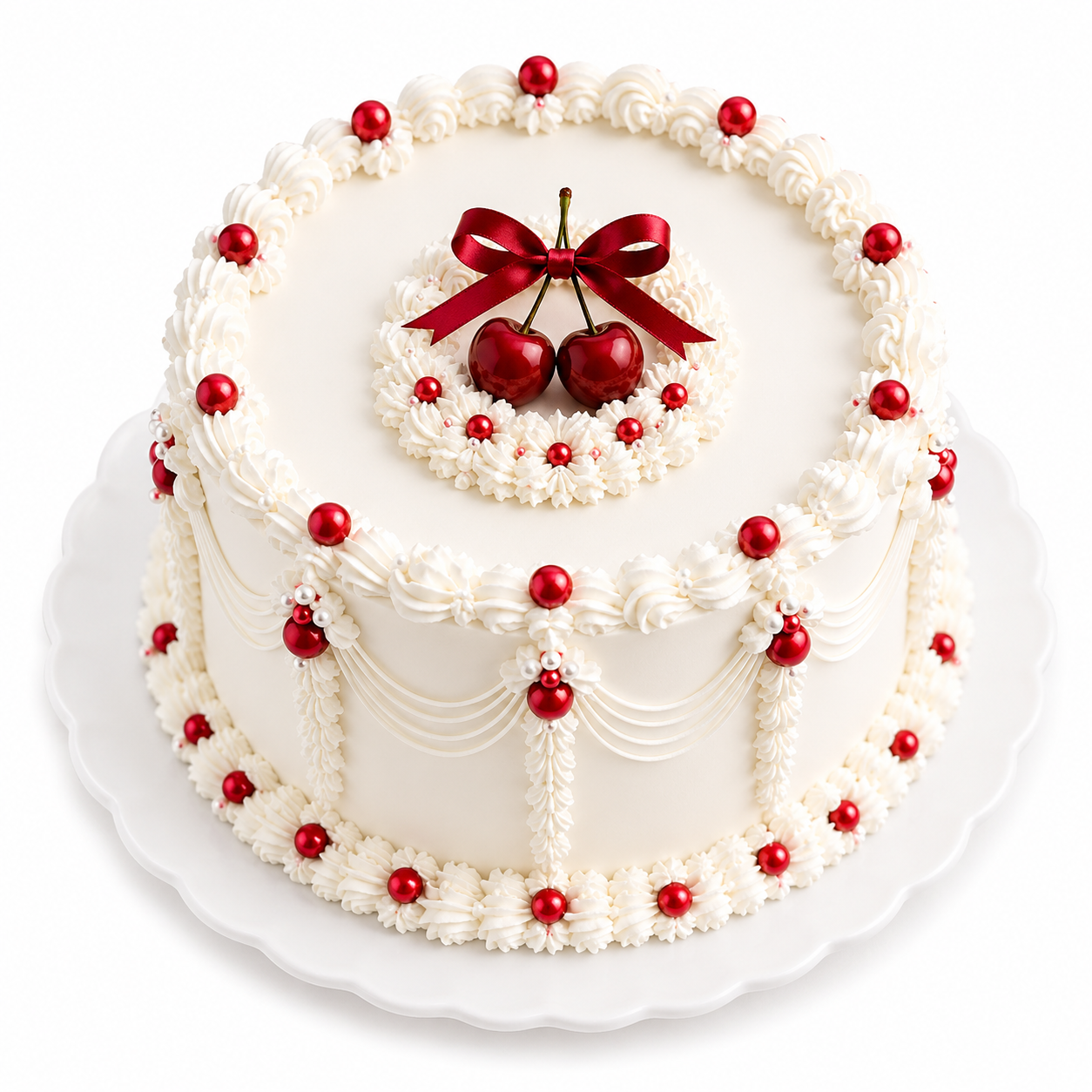 Cherry Red Chocolate Candy Pearls with Crispy Shell – Edible Dragées for Cake & Cupcake