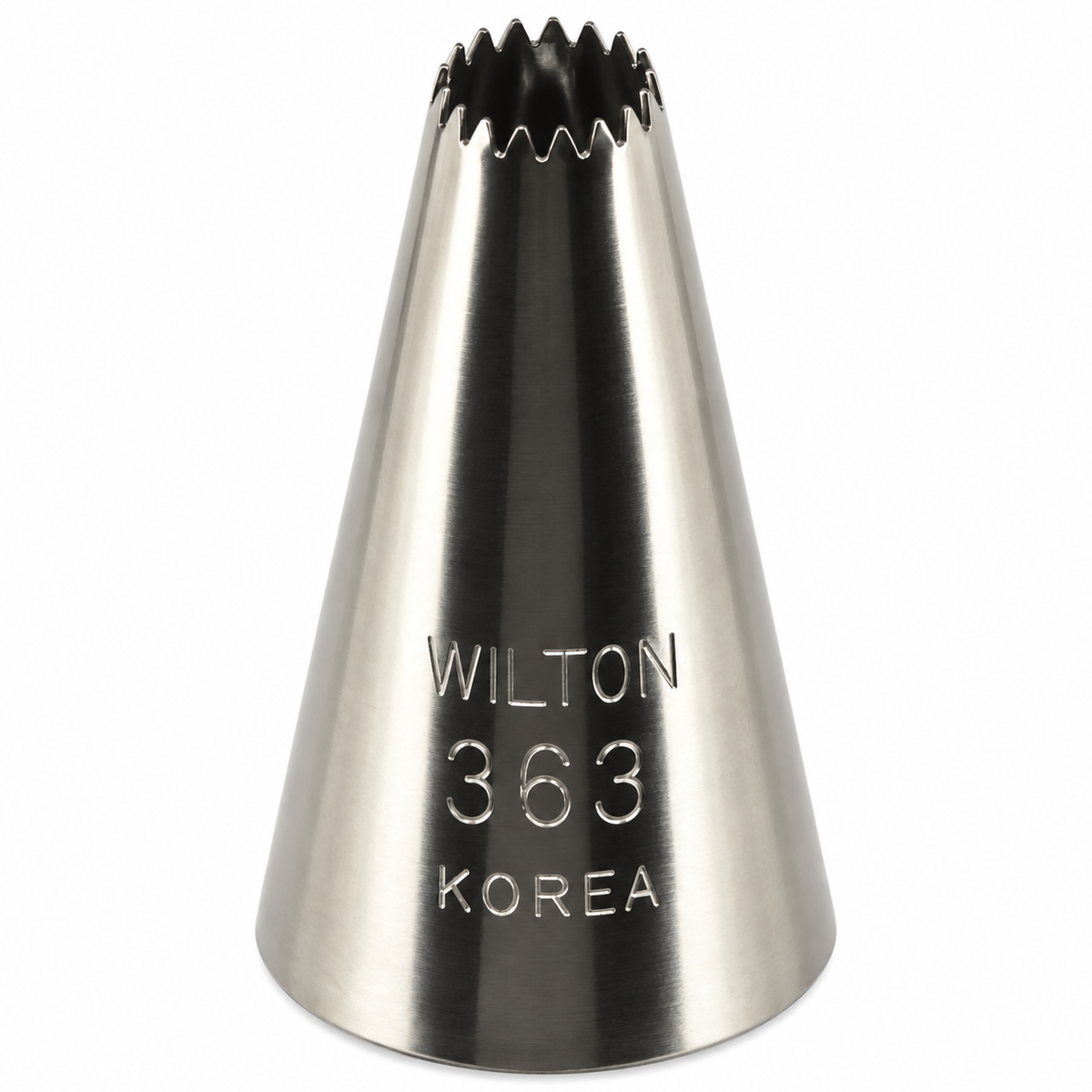 Fine-Ridged Stars, Drop Flowers & Textured Borders Piping Tip – Wilton #363