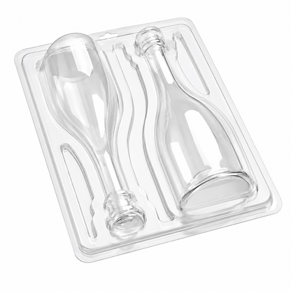 Professional Champagne Bottle Chocolate Mold with Silicone Insert