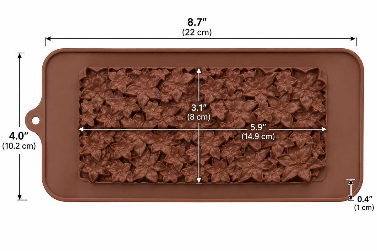 Cherry Blossom Cookie Bar Candy Bar Silicone Mold