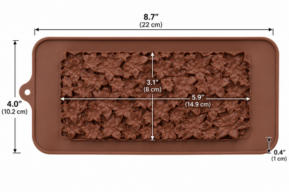 Cherry Blossom Cookie Bar Candy Bar Silicone Mold