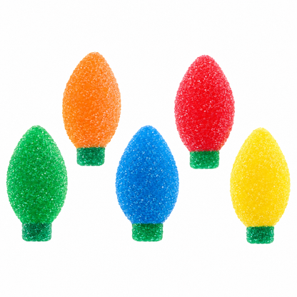 Edible Christmas Light Bulb Decorations for Cakes & Cupcakes, 12 Count