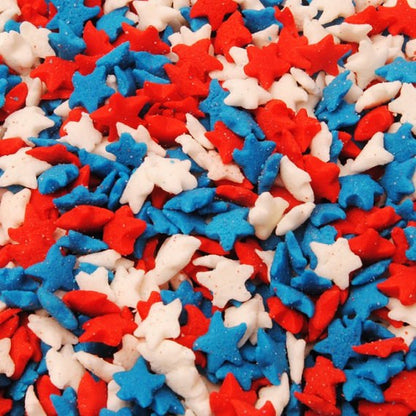 Confetti Sprinkles Stars Red White Blue