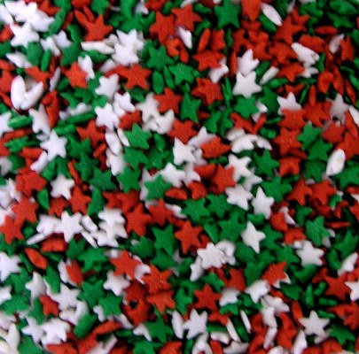 Confetti: Stars Red green whit