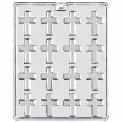 Mini Cross Chocolate Candy Mold – 16 Cavity