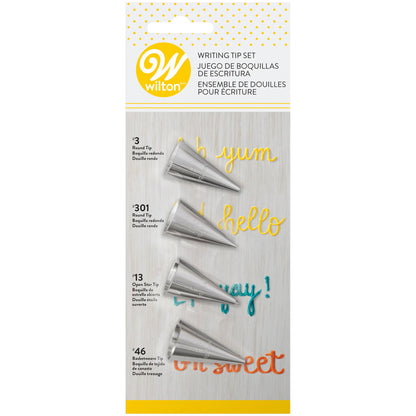 Writing Tip Set, 4 Piece Piping Tips