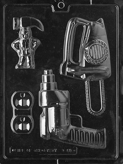 Power Tools Chocolate Mold – Saw, Drill & Handyman
