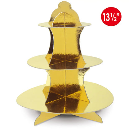 Gold 3-Tiered Metallic Cupcake Stand