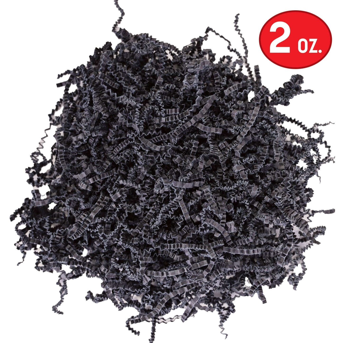 Black Crinkle Paper Shreds 2 oz Bag