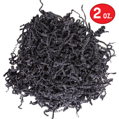Black Crinkle Paper Shreds 2 oz Bag