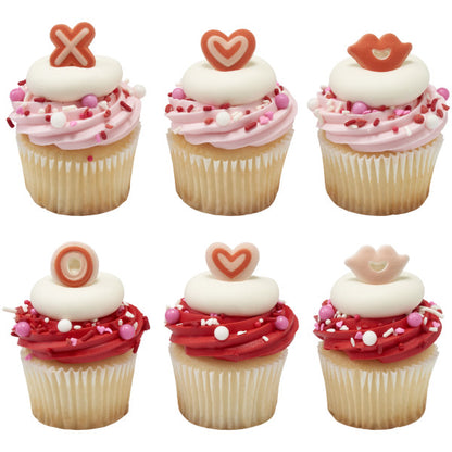 Edible Decoration Hugs And Kisses Assortment 12 Count