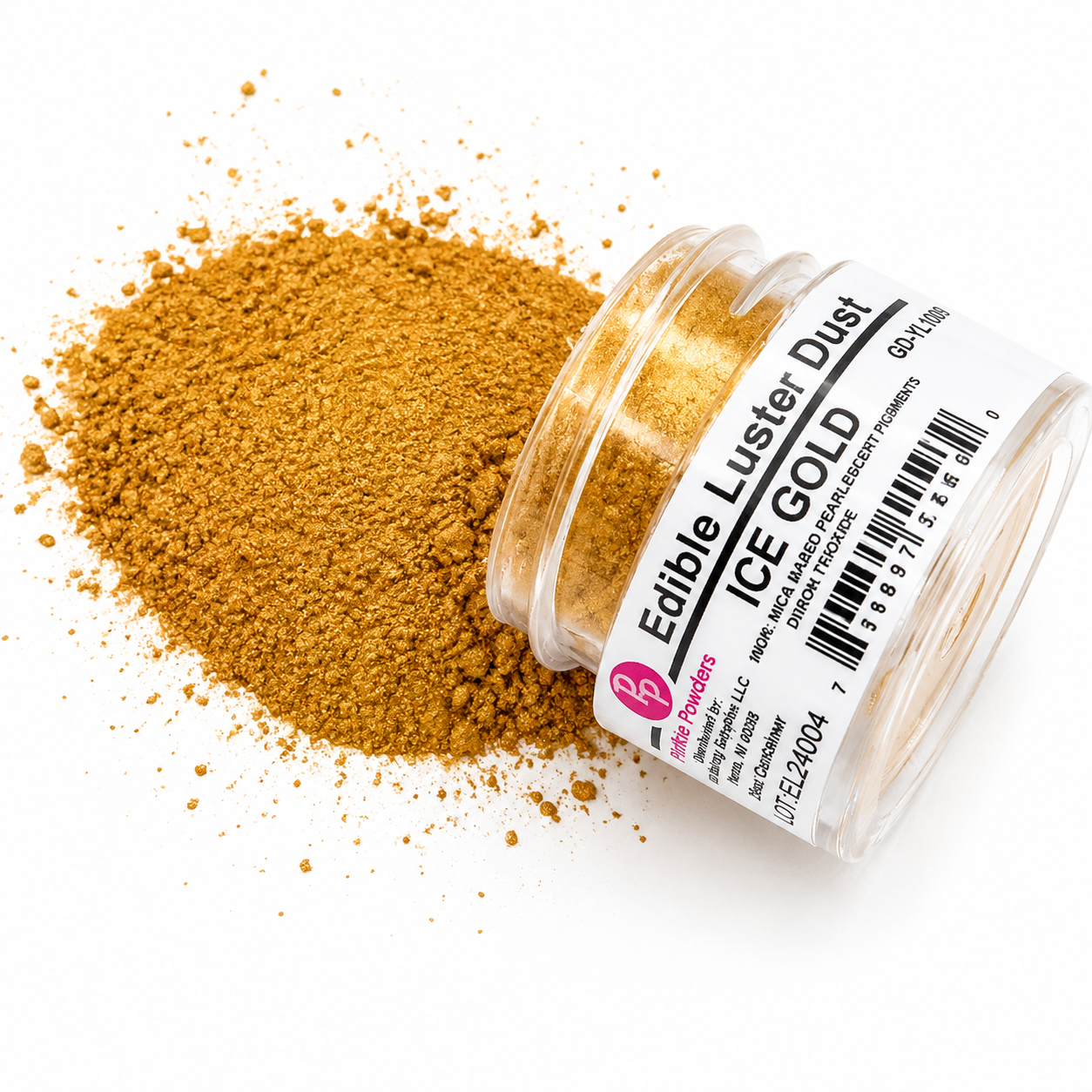 Edible Luster Dust Ice Gold .25 Oz