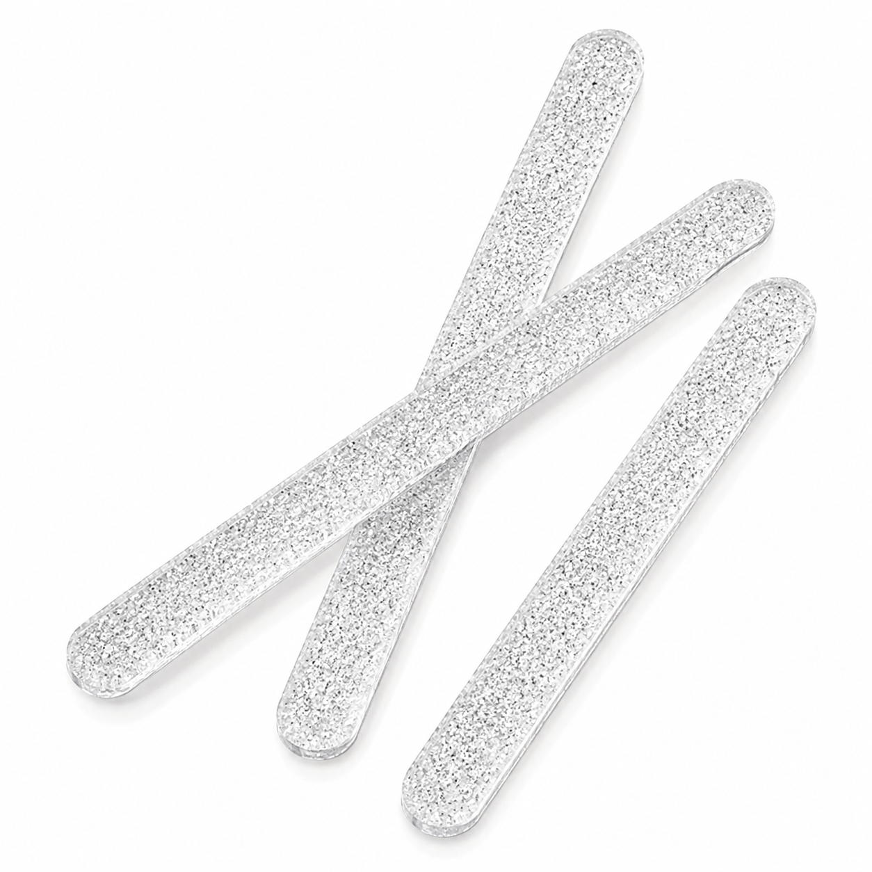 Silver Glitter Popsicle Sticks 12 count