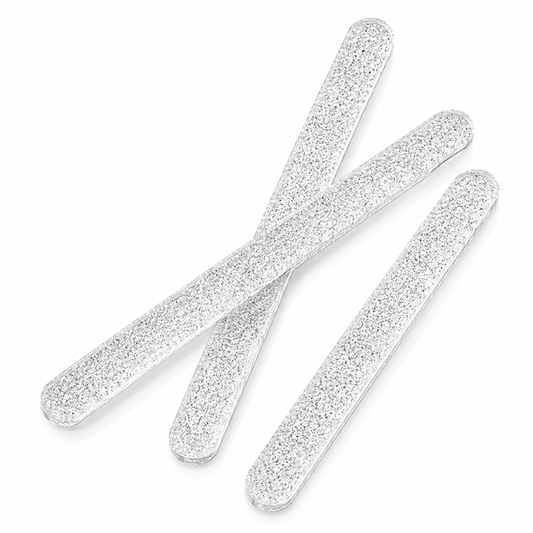 Silver Glitter Popsicle Sticks 12 count