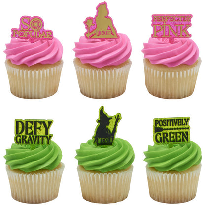 Wicked Cupcake Toppers Elphaba & Glinda 12 Count
