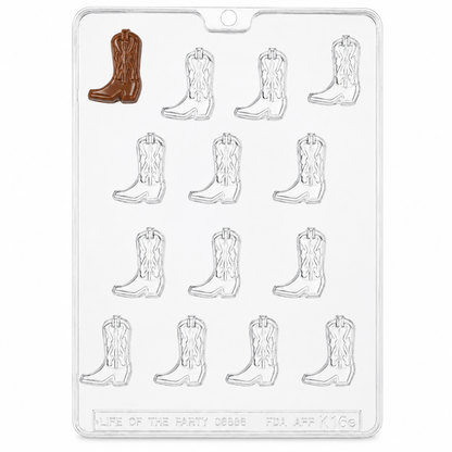 Cowboy Boot Chocolate Mold | Western Candy Mold for Rodeo & Country-Themed Treats