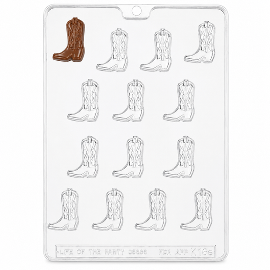 Cowboy Boot Chocolate Mold | Western Candy Mold for Rodeo & Country-Themed Treats