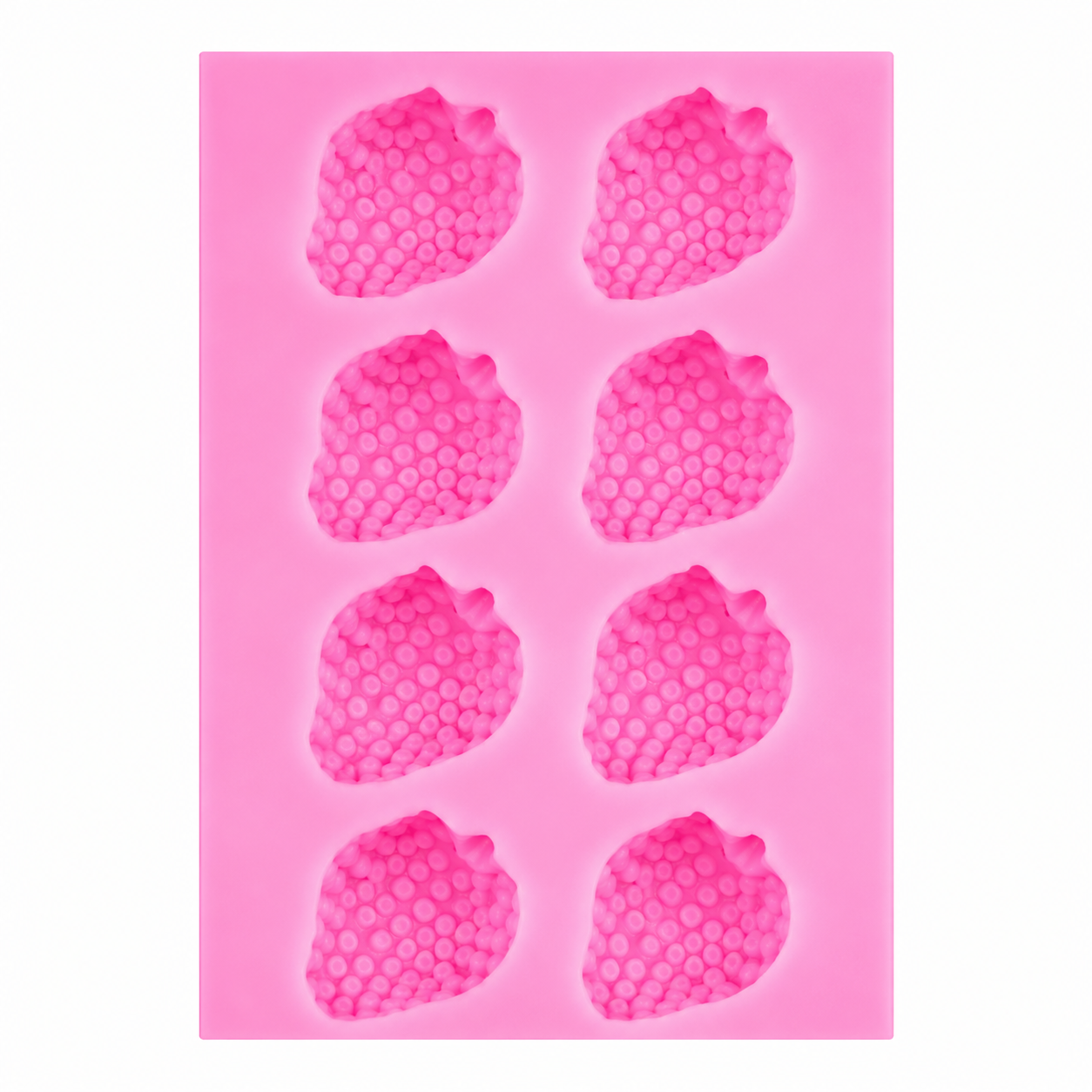 Strawberry Silicone Candy Mold | 8 Cavity Chocolate, Fondant & Gummy Mold