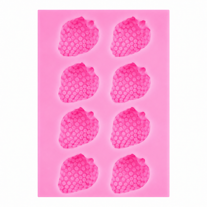 Strawberry Silicone Candy Mold | 8 Cavity Chocolate, Fondant & Gummy Mold