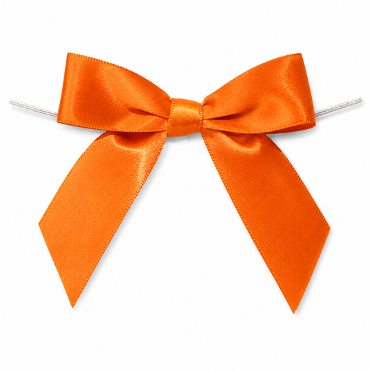 Orange Bow Twist Ties