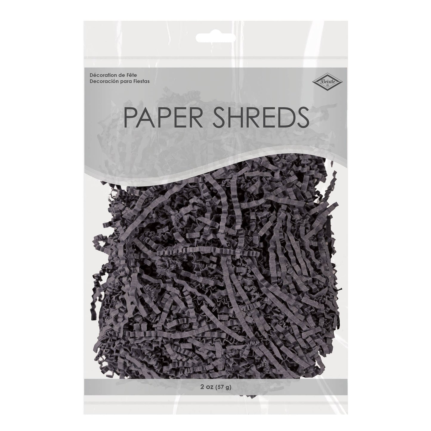 Black Crinkle Paper Shreds 2 oz Bag