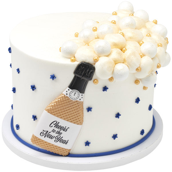 New Years Eve Champagne Bottle Cake Topper