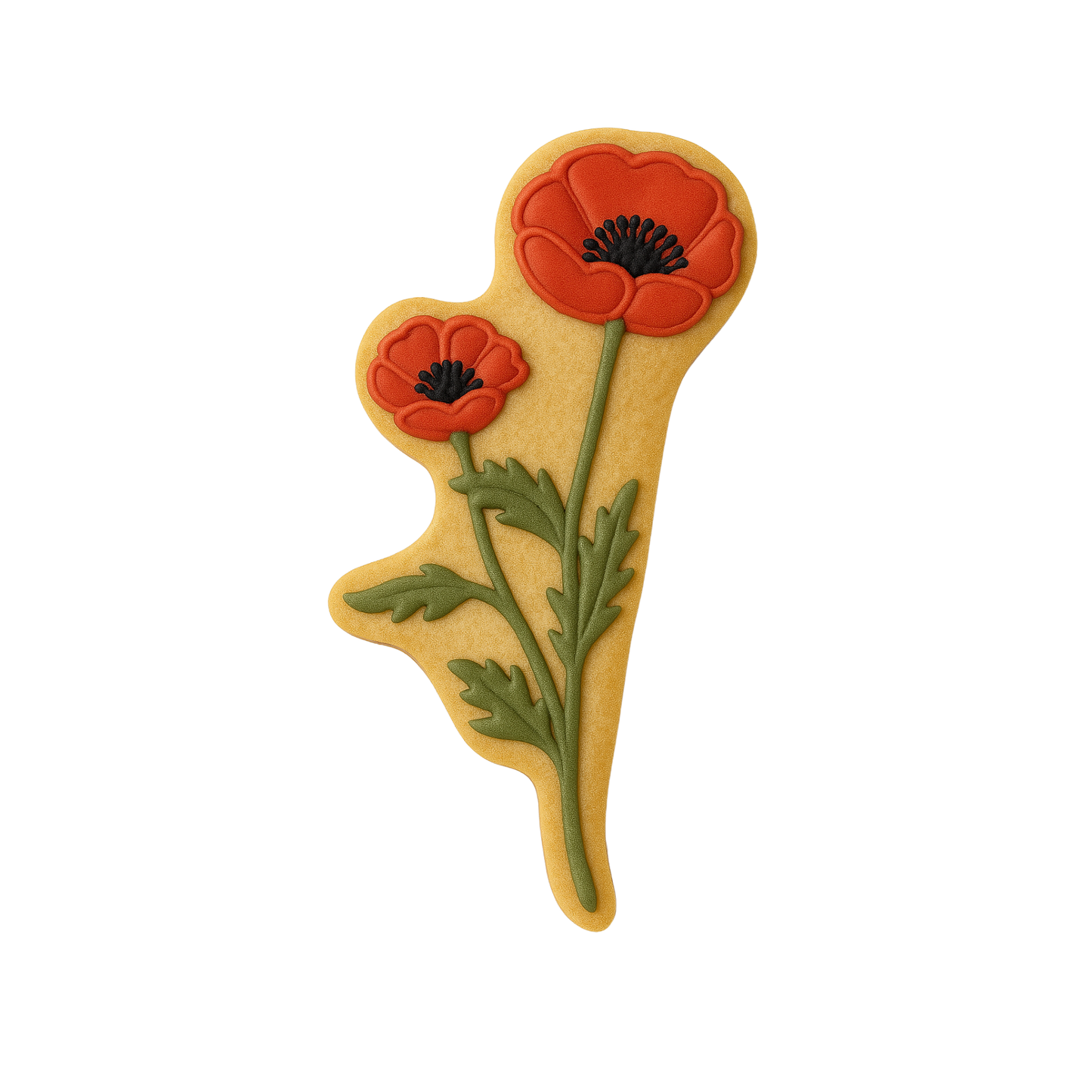 Long Stem Poppy Cookie Cutter 6 inch