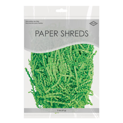 Lime Green Crinkle Paper Shreds 2 oz Bag