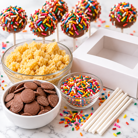 Cake Pop Party Kit – Dough, Chocolate, Sprinkles & Supplies Included