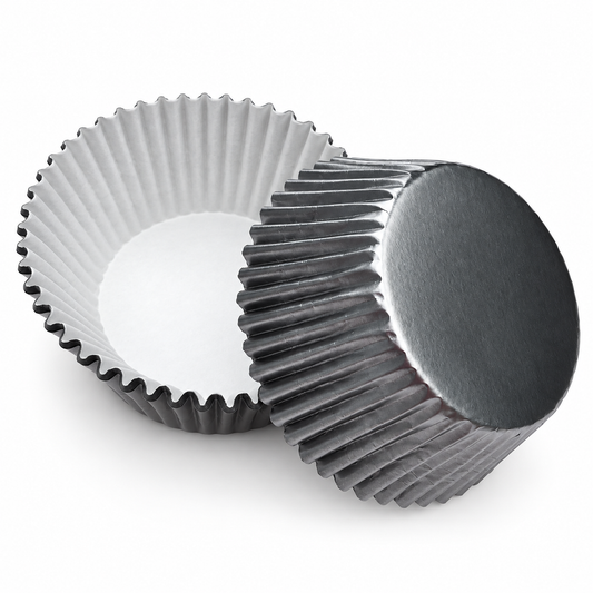 Dark Silver Foil Cupcake Wrappers 100 Count