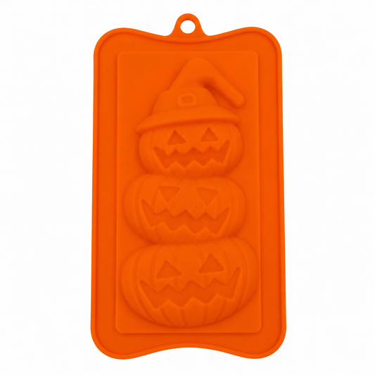 Stacked Jack-O-Lantern Silicone Mold – Halloween Pumpkin Chocolate Bar Mold