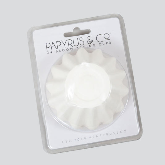 Bloom Fluted Baking Cups - White Cupcake Liners