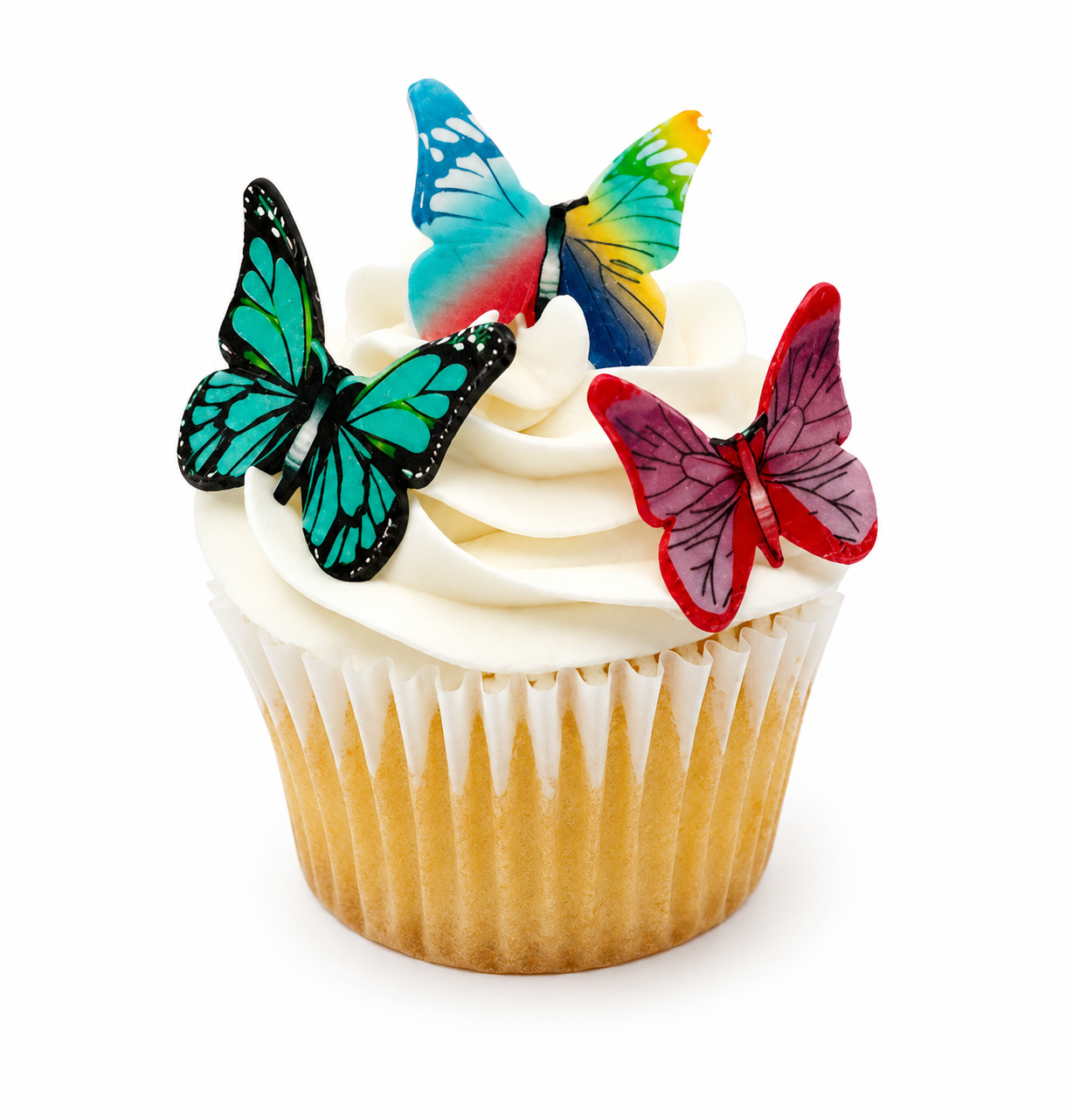 Butterfly Cake Decor Edible Wafer Butterflies 50-Count
