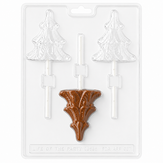 Christmas Tree Lollipop Mold 3 Cavity