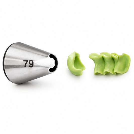 Chrysanthemum Flowers & Curved Designs Piping Tip Wilton #79 Stainless Steel Cake Decorating Tip