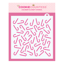 Candy Cane Cookie Stencil