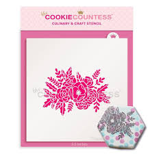 Wild Flowers Cookie Stencil