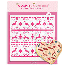 Fair Isle Sweater Cookie Stencil