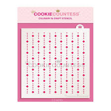 Star Tinsel Christmas Cookie Stencil