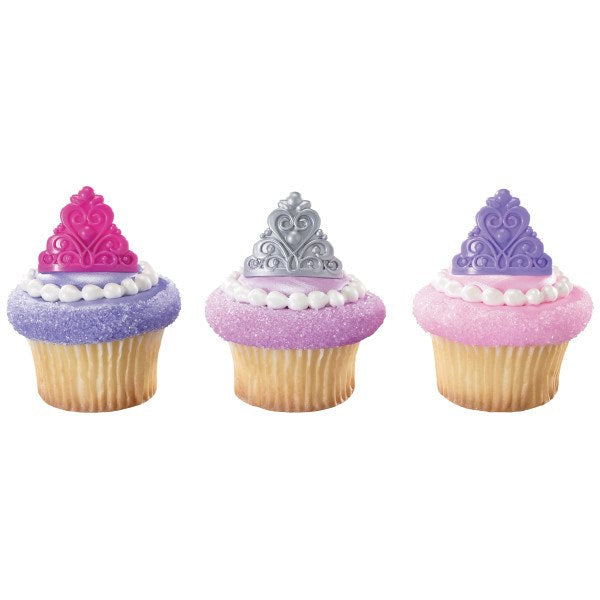 Princess Crown Rings 12 pkg