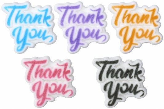 Edible Decorations Thank You 1 1/4in 5-Count