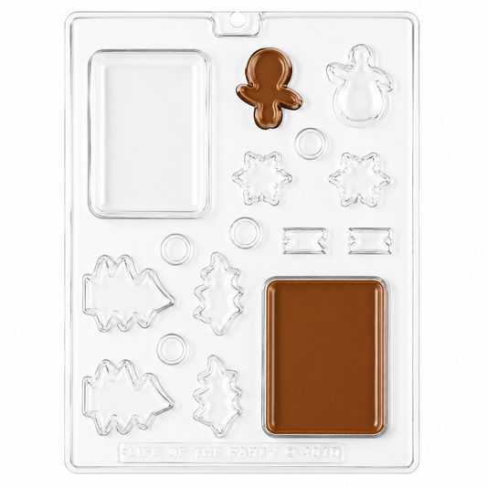 Build a Winter Christmas Outdoor Scene Chocolate Mold