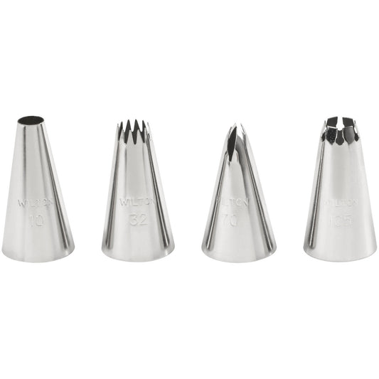 Cake Decorating Tip Set for Borders, 4-Piece