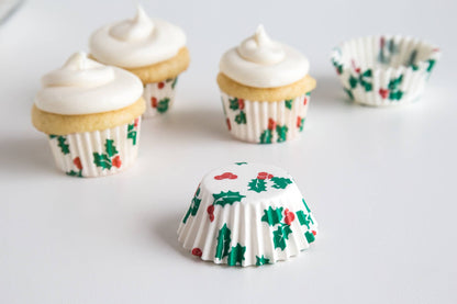Fox Run Christmas Cupcake Liners, Mini, Set of 75, 1.75"