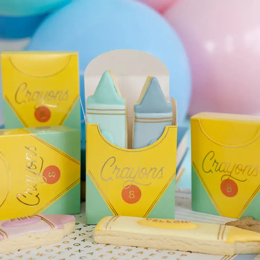 Crayon Cookie Gift Box Set – Teacher Appreciation Cookie Packaging