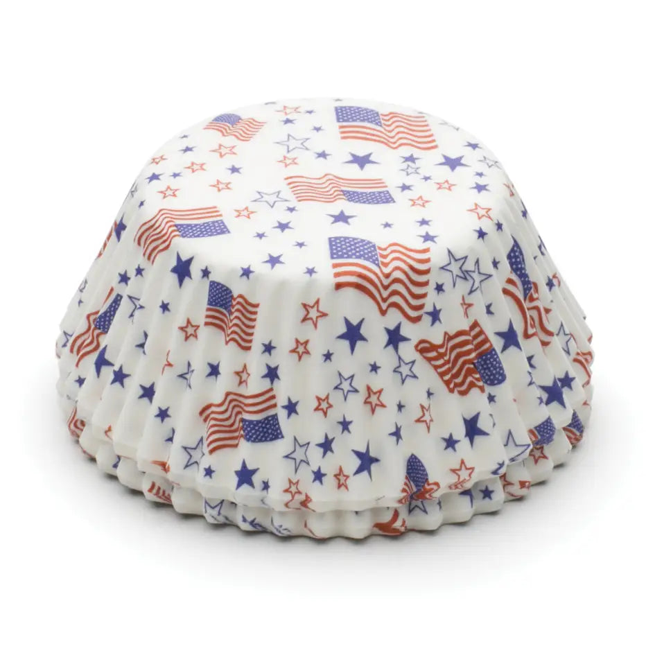Patriotic Flag Cupcake Liners 50 Count
